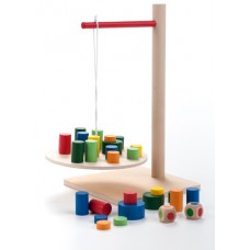 Balance Game with Wooden Scales