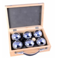 Boules set in deluxe case silver
