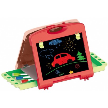 drawing board junior 54,5 x 32 x 33,5 cm 40-piece red-pink