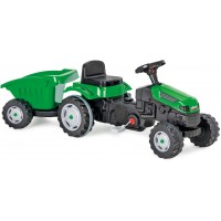 Pilsan Active pedal tractor with trailer green-black