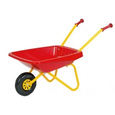 Plastic Children's Wheelbarrow with Metal Frame Red