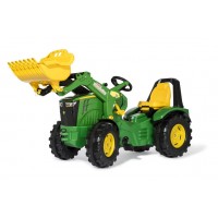 Premium John Deere X-Trac 8400R with front loader green