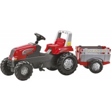 pedal tractor RollyJunior RT with trailer 162 cm red