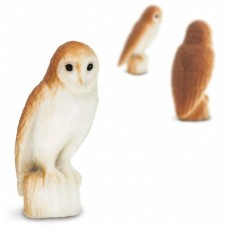 Barn owls playing figures 2 cm brown-white 192-piece