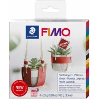 Fimo plant pendant making leather-look clay 15-piece