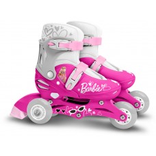 Barbie 2-in-1 Skates Hardboot Adjustable Pink-White size 27-30
