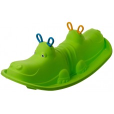 Hippo Roller rocker for 1 to 3 Children 103 cm Green