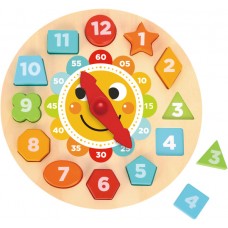 Clock Puzzle Educational Wooden Toy 13-piece