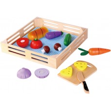 Wooden Vegetable Box with Slicing Vegetables 20-piece