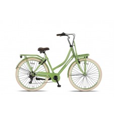 Berlin 28 Inch 53 cm Women 7SP Rim Brakes Light GreenCrown
