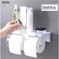 Διπλή βάση χαρτιού τουαλέτας με ράφι και βεντούζες 30182 Bathlux