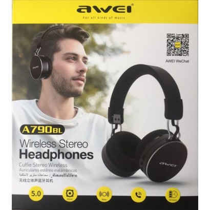 Ακουστικά κεφαλής επαναφορτιζόμενα Bluetooth A790BL AWEI