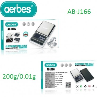 Μίνι ηλεκτρονική ζυγαριά 200g-0,01g AB-J166 aerbes