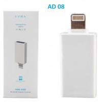 Μίνι αντάπτορας Lightning αρσενικό σε USB θηλυκό λευκός AD08 EZRA