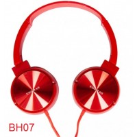 Ενσύρματα ακουστικά με μικρόφωνο κόκκινα BH07 ESDRAS