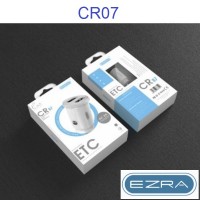 Φορτιστής αναπτήρα αυτοκινήτου 2 USB 5V 2.1A λευκός CR07 EZRA