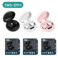 Ασύρματα ακουστικά σε θήκη φόρτισης Bluetooth DT 11 - Μαύρο