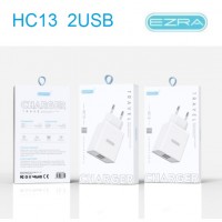 Φορτιστής πρίζας γρήγορης φόρτισης 2 USB 2.4A HC13 EZRA