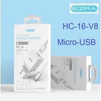 Φορτιστής ταξιδιού V8 Micro-USB άσπρο HC16 EZRA