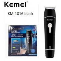 Επαναφορτιζόμενη κουρευτική μηχανή μαύρη KM-1016 Kemei