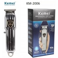 Επαναφορτιζόμενη μεταλλική κουρευτική μηχανή USB KM-2006 Kemei