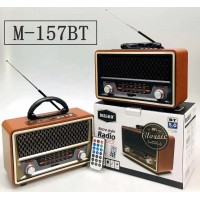 Επαναφορτιζόμενο ρετρό ραδιόφωνο Bluetooth M-157BT MEIER