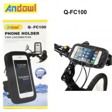 Αδιάβροχη θήκη τιμονιού μηχανής για κινητά τηλέφωνα μαύρη Q-FC100 ANDOWL