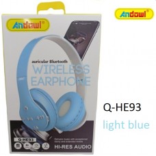Ασύρματα, επαναφορτιζόμενα ακουστικά κεφαλής Bluetooth γαλάζια Q-HE93 ANDOWL