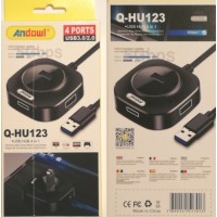 USB HUB 4σε1 Q-HU123 ANDOWL