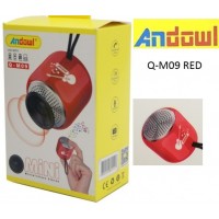 Επαναφορτιζόμενο μίνι ηχείο Bluetooth κόκκινο Q-M09 ANDOWL