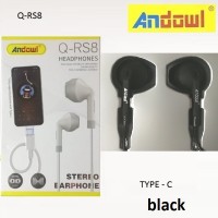 Στερεοφωνικά ακουστικά Type-C μαύρα Q-RS8 ANDOWL