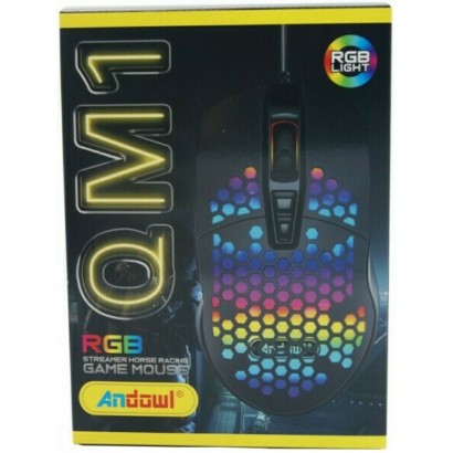 Ενσύρματο ποντίκι για παιχνίδια RGB QM1 ANDOWL