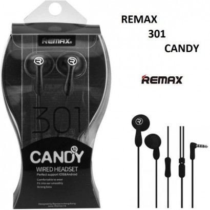 Ακουστικά και handsfree REMAX 301 μαύρα