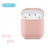 Θήκη σιλικόνης φύλαξης ακουστικών ροζ SC01 EZRA