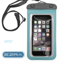 Αδιάβροχο προστατευτικό κρεμαστό τσαντάκι τηλεφώνου θαλασσί SP07 EZRA