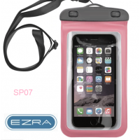 Αδιάβροχο προστατευτικό κρεμαστό τσαντάκι τηλεφώνου ροζ SP07 EZRA