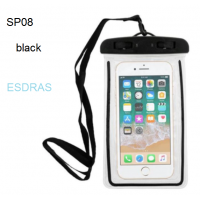 Αδιάβροχο προστατευτικό κρεμαστό τσαντάκι τηλεφώνου μαύρο SP08 ESDRAS