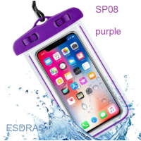 Αδιάβροχο προστατευτικό κρεμαστό τσαντάκι τηλεφώνου μωβ SP08 ESDRAS
