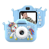 Παιδική ψηφιακή φωτογραφική μηχανή μονόκερος ,γαλάζια