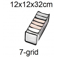 Αναδιπλούμενος διχτυωτός οργανωτής εσωρούχων για συρτάρι Μαύρο 12x12x32cm 15784-63