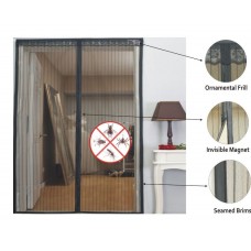 Αντικουνουπική μαγνητική κουρτίνα σίτα για πόρτες - Magnetic Mosquito Door Mesh 150 x 220εκ, Μαύρη 2804