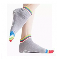 Αντιολισθητικές κάλτσες γιόγκα με σχηματισμένα δάχτυλα γκρι