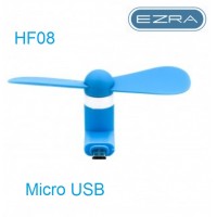 Μίνι ανεμιστηράκι κινητού για Android με θύρα Micro USB μπλε HF-08 EZRA