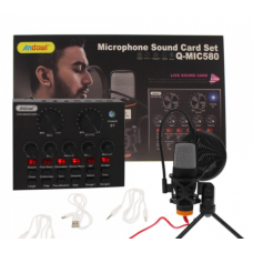 Εξωτερική Bluetooth κάρτα ήχου και πυκνωτικό μικρόφωνο 3.5mm Jack με βάση αράχνη-pop φίλτρο-τρίποδο Q-MIC580 Andowl