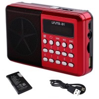 FM Ραδιόφωνο με USB-TF κόκκινο 0304