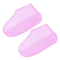 Αδιάβροχα καλύμματα παπουτσιών από σιλικόνη ροζ Νο 40-44 0528