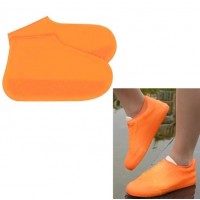 Αδιάβροχα καλύμματα παπουτσιών από σιλικόνη παιδικά πορτοκαλί Νο 30-34 0518