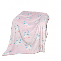 Παιδική κουβέρτα μαλακής ύφανσης με σχέδια που φωσφορίζουν μονόκερος ροζ