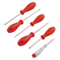 Κατσαβίδια Ίσια-Σταυρού SL-PH Με Πλαστική Λαβή CR-V Σετ 6Τμχ