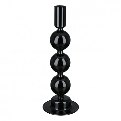 Κηροπήγιο ArteLibre Μαύρο Γυαλί 23cm